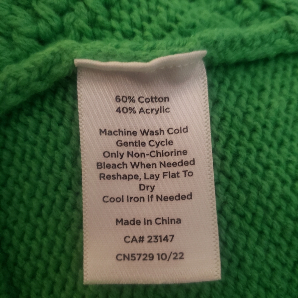 Talbots Green Crew Neck Sweater Size XL - Picture 5 of 6